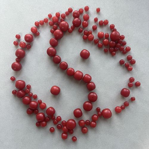 原矿保山南红玛瑙隔珠配饰品文玩