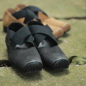 玛丽珍真皮女鞋 春夏季 手工擦色头层牛皮方头复古单鞋 猪鼻子芭蕾鞋