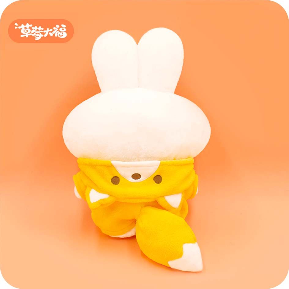 【北里屋】草莓大福狐狸睡衣款兔兔公仔可爱棉花娃娃礼物玩偶母婴