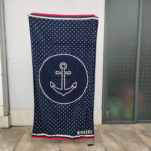 barkers100%纯棉大浴巾简约毛巾毯冲浪游泳暖吸水沙滩巾双面加厚