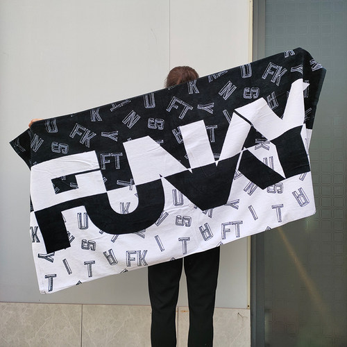 FUNKITA全棉吸水印花时尚浴巾