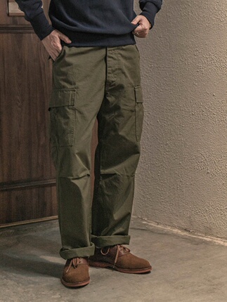Non Stock Vietnam War Tcu 5Th Rip Stop Scratch-Resistant Plaid Straight-Leg Pants Casual Work Pants
