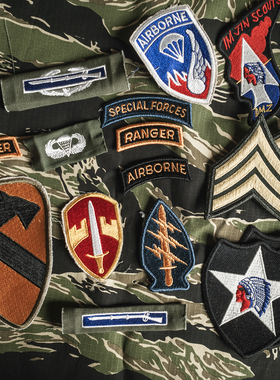 复刻越战贴章 刺绣徽章 贴布切边章AIR BORNE伞降ARVN LOCG MACV