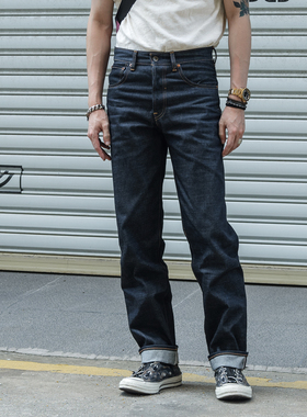 NON STOCK LOT602 1969型原色赤耳牛仔裤 13.5oz直筒小脚中腰长裤