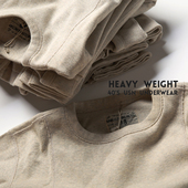 恶犬BRONSON复刻USN双层前襟打底衫 纯原色T恤男女加厚重磅长袖 TEE