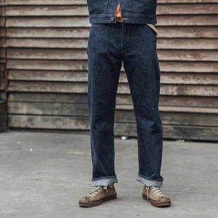14oz预缩原色赤耳丹宁中高腰直筒牛仔裤 NON STOCK复刻大战S101B