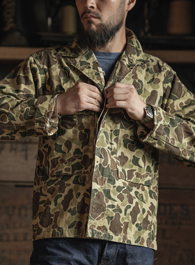恶犬BRONSON复刻M-43 Camouflage Utility猎鸭迷彩人字纹夹克衬衫