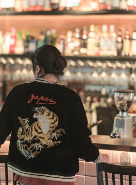 NON STOCK新品横须贺手信夹克 东洋和风龙虎隼刺绣短款春季外套男