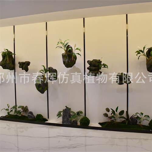 郑州绿植造景室内盆栽干树枝干花松树摆件大型仿真绿植造景组合
