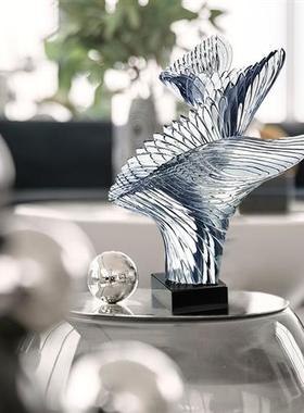 酒店大堂装饰摆件家居饰品玄关客厅电视柜透明树脂雕塑售楼部摆设