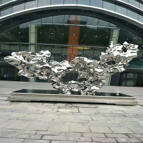 大型不锈钢雕塑公园标志性建筑物广场抽象摆件售楼部工艺品