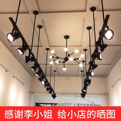 吊装轨道射灯固定杆伸缩杆服装店