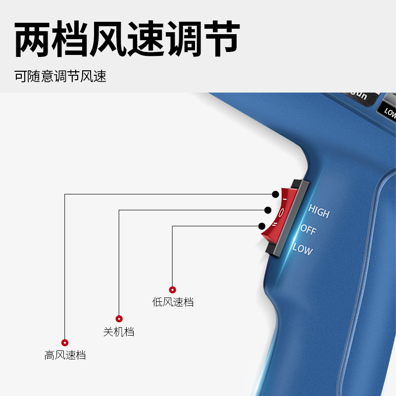 龟博士热风枪数显调温塑料焊枪工业级贴膜烤枪热缩膜吹风机大功率