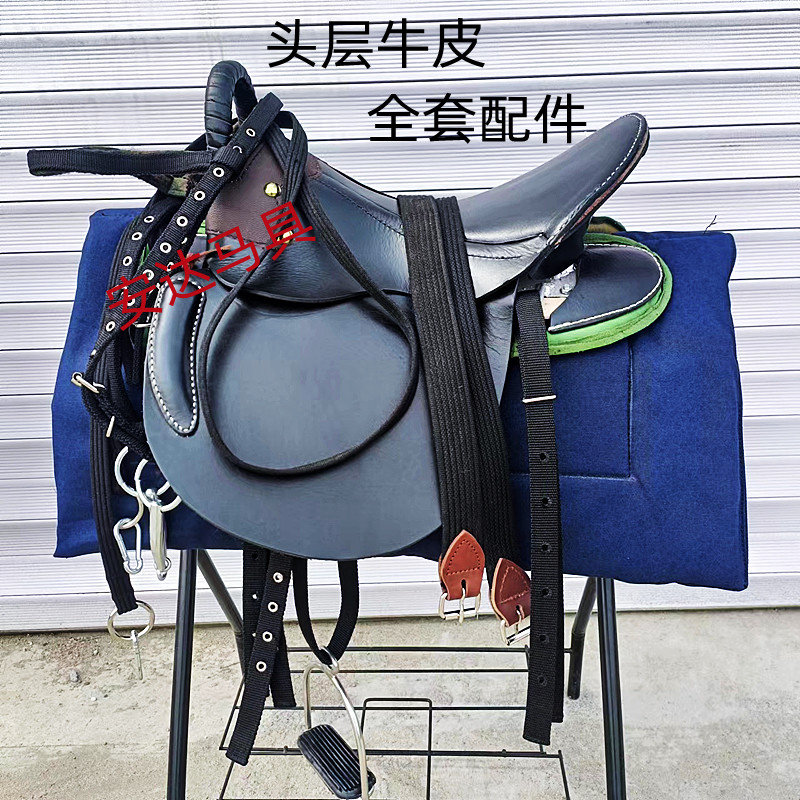马鞍子马匹装备牛皮牛皮军鞍游客鞍全套配件钢骨架质量保证