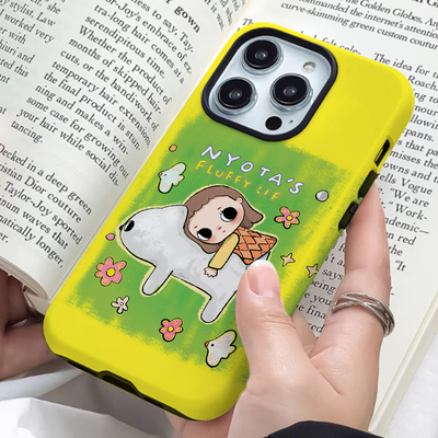 潮玩公仔iPhone15二合一菲林适用14plus涂鸦nyota苹果12/13时尚潮流16promax小众女iphonex防摔保护xr手机壳