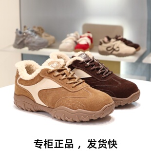 COMELY康莉2026德训鞋增高加绒系带运动鞋阿甘鞋雪地靴女KMT58903