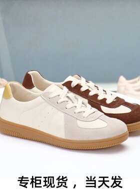 COMELY康莉2025新款复古拼色德训鞋软底百搭运动休闲女鞋KJH51186