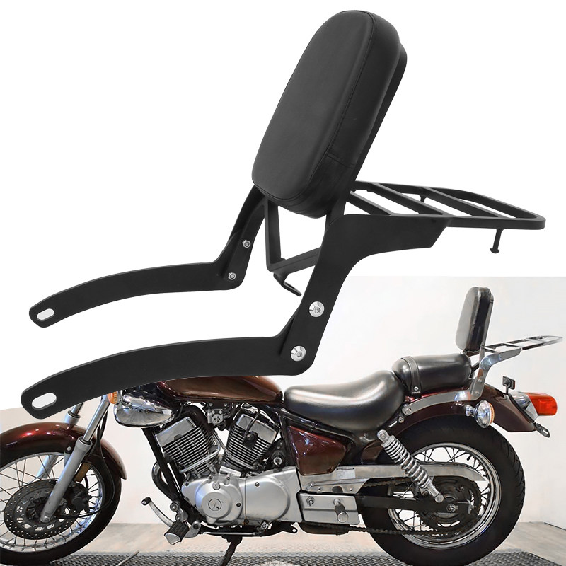 适于yamaha XV250摩托车改装后靠背后货架靠背尾架行李架扶手黑色