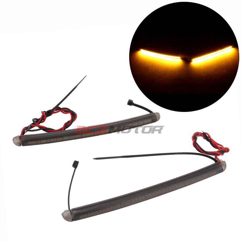 摩托车巡航太子车改装通用LED前叉灯 12v前避震前减震LED装饰灯条