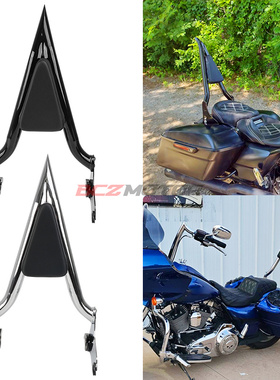 适用哈雷大滑翔CVO公路大道滑翔路王改装快拆靠背尖弓靠背97-08年