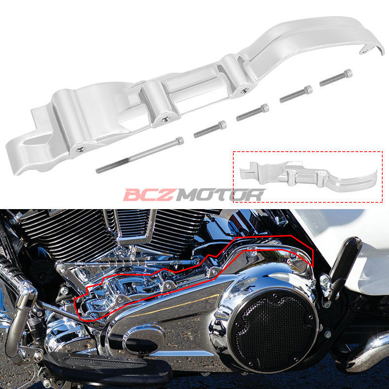 摩托哈雷启动机覆盖件 公路M8发动机CVO滑翔路王车身链条箱装饰盖