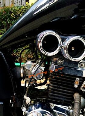 摩托车配件巡航太子车STEED铁马400改装复古双喇叭口空滤总成