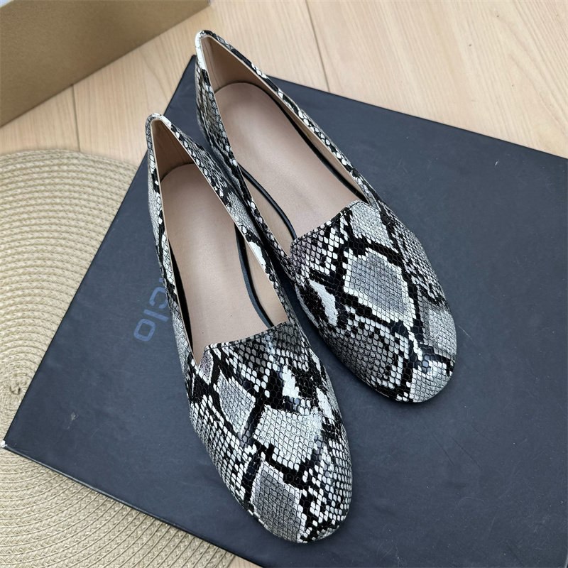 小众设计感懒人一脚蹬平底乐福鞋