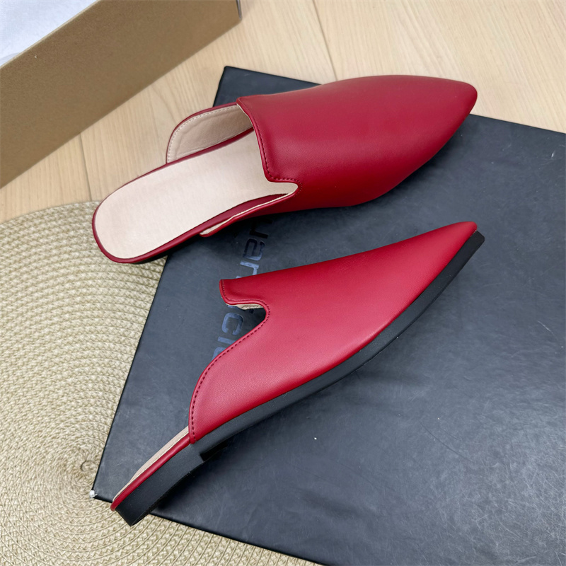 包头外穿半拖鞋女平底单鞋穆勒鞋