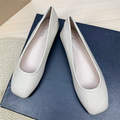 女平跟2026夏款 大码 法式 漆皮奶奶鞋 单鞋 平底浅口豆豆鞋 女鞋 41一43