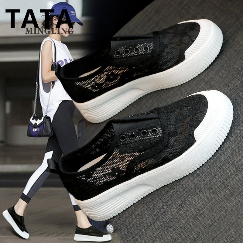 2022新款女鞋大碼41-43漁夫鞋女蕾絲網面透氣壹腳蹬淺口涼鞋夏季在類目 女鞋, 低幫鞋中 - 來自Buy2taobao.com提供專業的淘寶代購服務