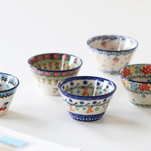 MY家 - 波兰陶瓷 手绘 休闲小食盘/酸奶水果沙拉甜品碗