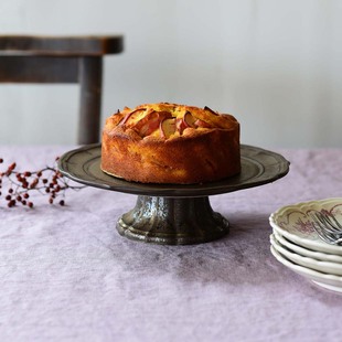 MY家 - 日本 Studio m' Parler 花瓣浮雕 高脚蛋糕盘/装饰置物盘