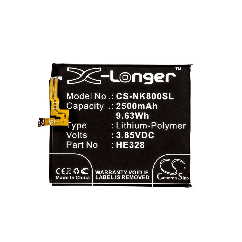 cameronsino适用诺基亚8 global dual sim手机电池he328