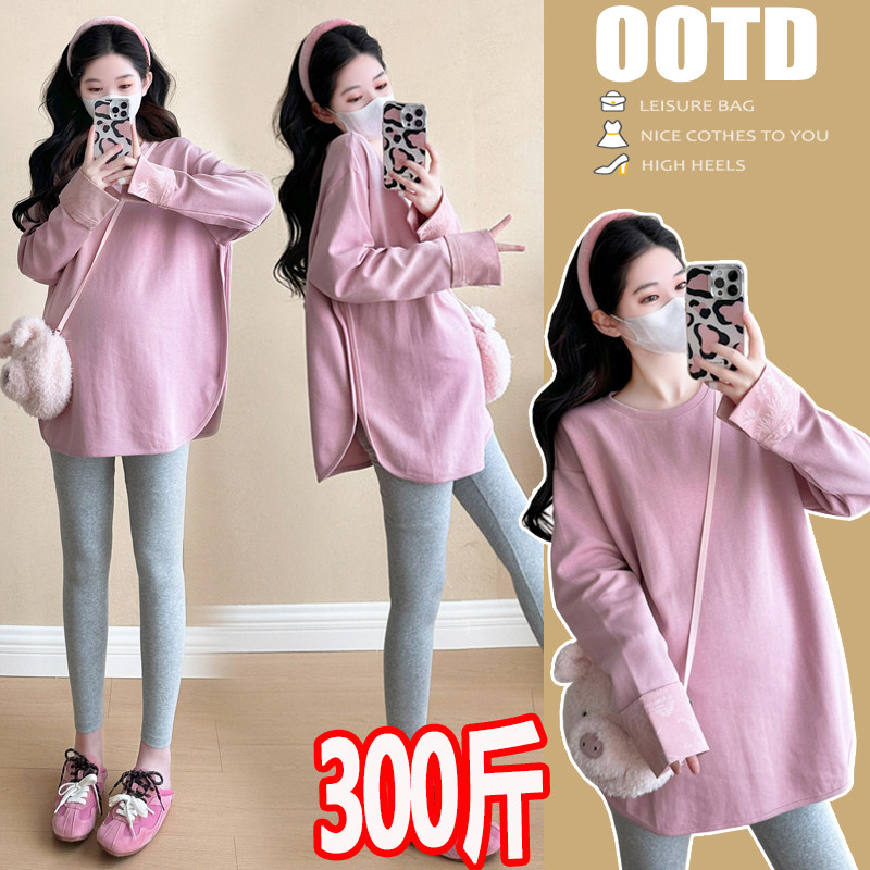 孕妇卫衣秋冬新款300宽松T恤上衣