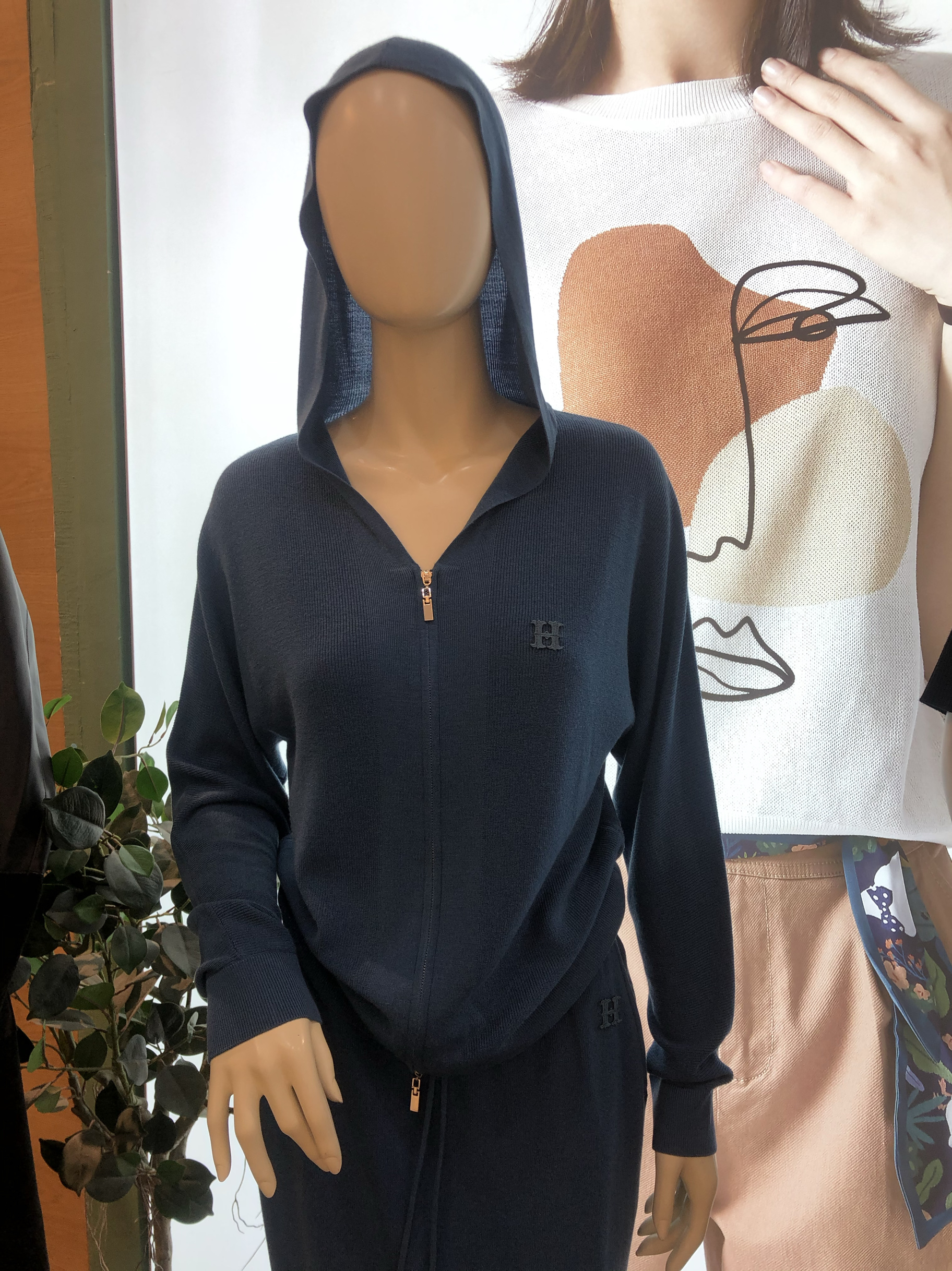 正品24002A4R海尔曼斯新款2024年羊毛开衫连衣裙