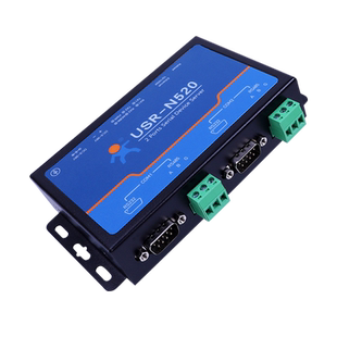 有人双串口服务器RS232/485转以太网modbus tcp转rtu网关MQTT通讯模块工业级通信联网网口物联网USR-N520