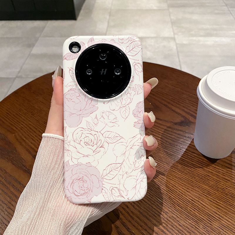 粉白玫瑰 适用于OPPO FINDX7手机壳X7Ultra菲林二合一FINDX6磨砂防摔硅胶FINDX5PRO硬壳软壳创意小众耐脏个性
