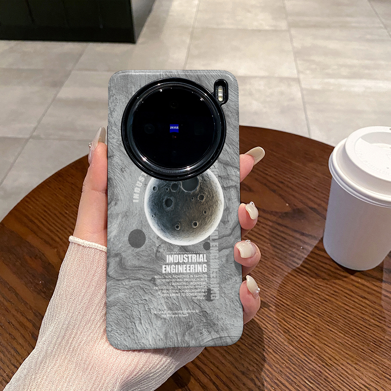 浅灰月球适用于VIVO X200手机壳全包边X200PRO磨砂硬壳二合一硅胶防摔X200PROMINI个性创意新款简约时尚