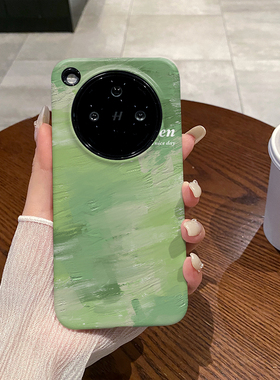 油画浅绿Green适用于OPPO FINDX7Ultra手机壳菲林二合一FINDX6磨砂防摔硅胶FINDX5PRO硬壳软壳创意小众耐脏