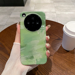 油画浅绿Green适用于OPPO FINDX7Ultra手机壳菲林二合一FINDX6磨砂防摔硅胶FINDX5PRO硬壳软壳创意小众耐脏