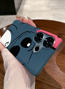 半身史迪 适用于红米Turbo3手机壳半包边菲林塑料磨砂硬壳保护套男女款新款耐脏简约小众个性创意卡通可爱