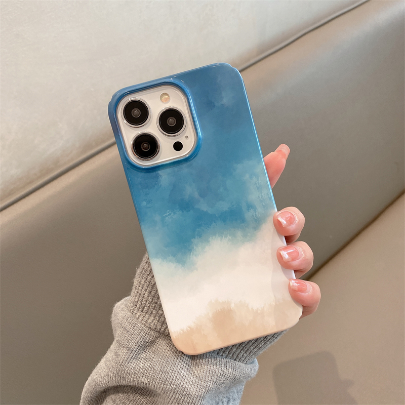 油墨C款适用苹果14ProMax手机壳iPhone13保护套苹果12菲林硬壳亮面磨砂11全包边半包XR/XSMAX个性简约15PRO