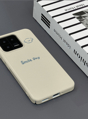 Smile day适用小米13手机壳个性新款简约小众全包边硬壳小米13PRO菲林男女款亮面保护套创意日韩可爱小米14