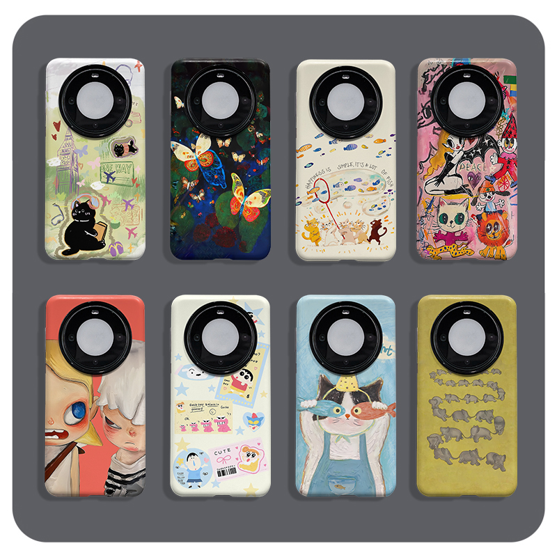 适用于华为Mate60Pro手机壳Mate60菲林二合一磨砂小众时尚简约新款防摔硅胶塑料硬壳软壳耐脏卡通男女