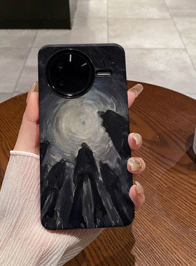 黑色抽象 适用于红米K80手机壳K80Pro菲林二合一磨砂防摔硅胶塑料硬壳软壳保护套创意小众耐脏个性简约