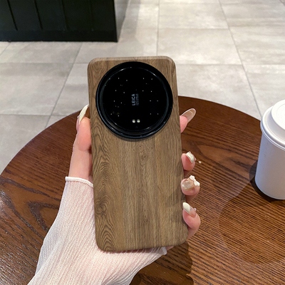 胡桃木纹 适用于小米15Ultra手机壳小米14Ultra菲林二合一小米13至尊版磨砂防摔硅胶塑料硬壳软壳保护套个性
