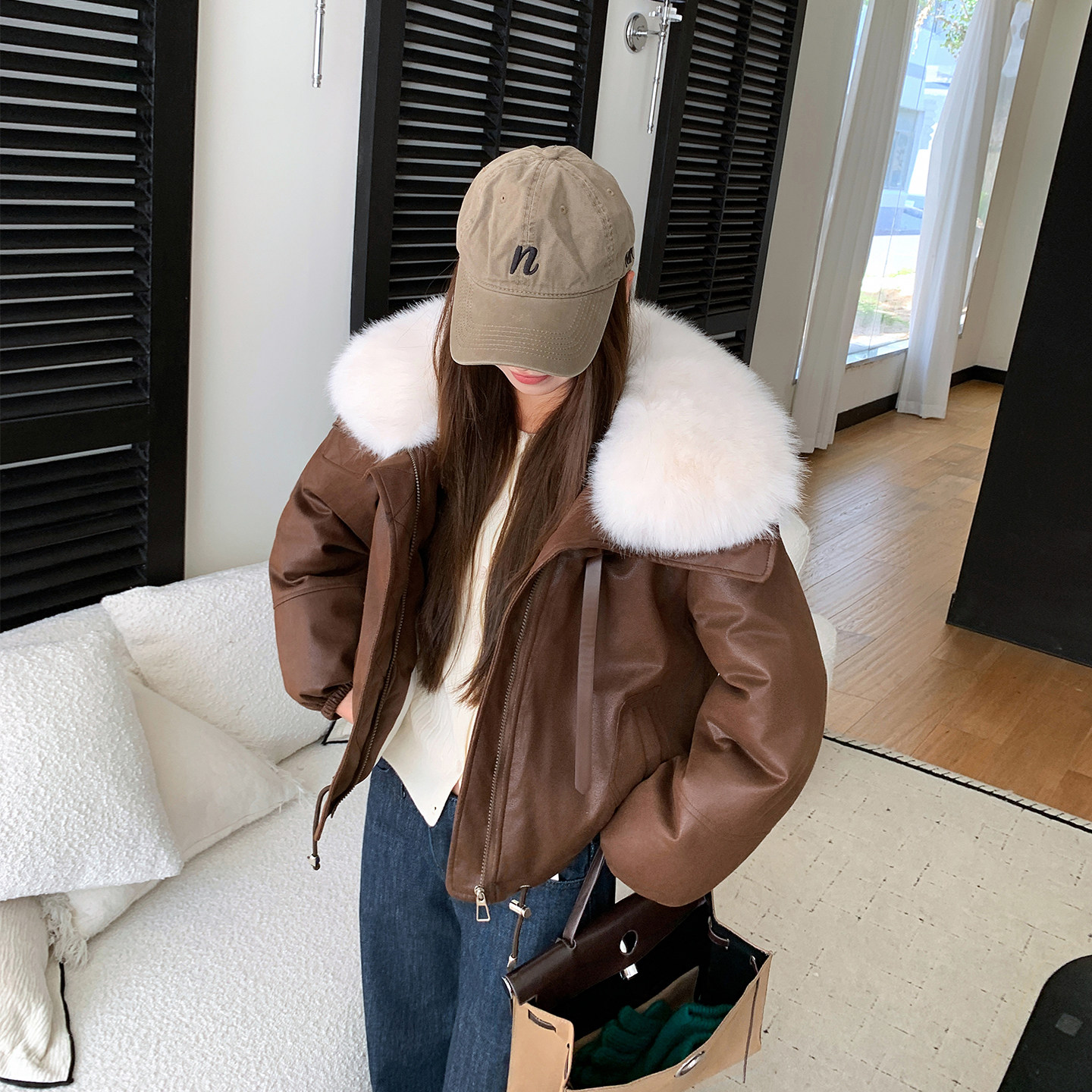 2025冬季新款韩版时尚百搭大毛领棉衣女短款加厚防寒潮牌学生外套,女装/女士精品,棉衣/棉服,淘宝优惠券,粉丝福利购,淘宝优惠卷