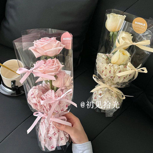 ins风见面小花束玫瑰生日礼物