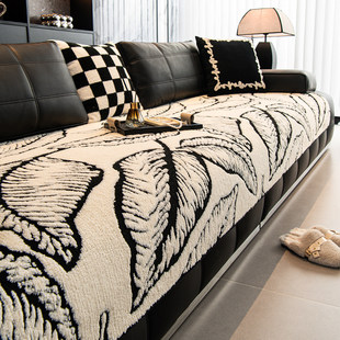 德国真皮沙发垫冬新款劳伦斯沙发专用坐垫子秋冬季防滑沙发盖布巾