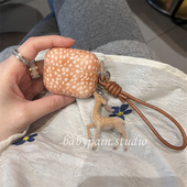 小众设计款 babypain 秋冬可爱斑比小鹿适用AirPods4耳机壳AirPodspro3硅胶耳机套pro2挂绳防丢AirPods3新款